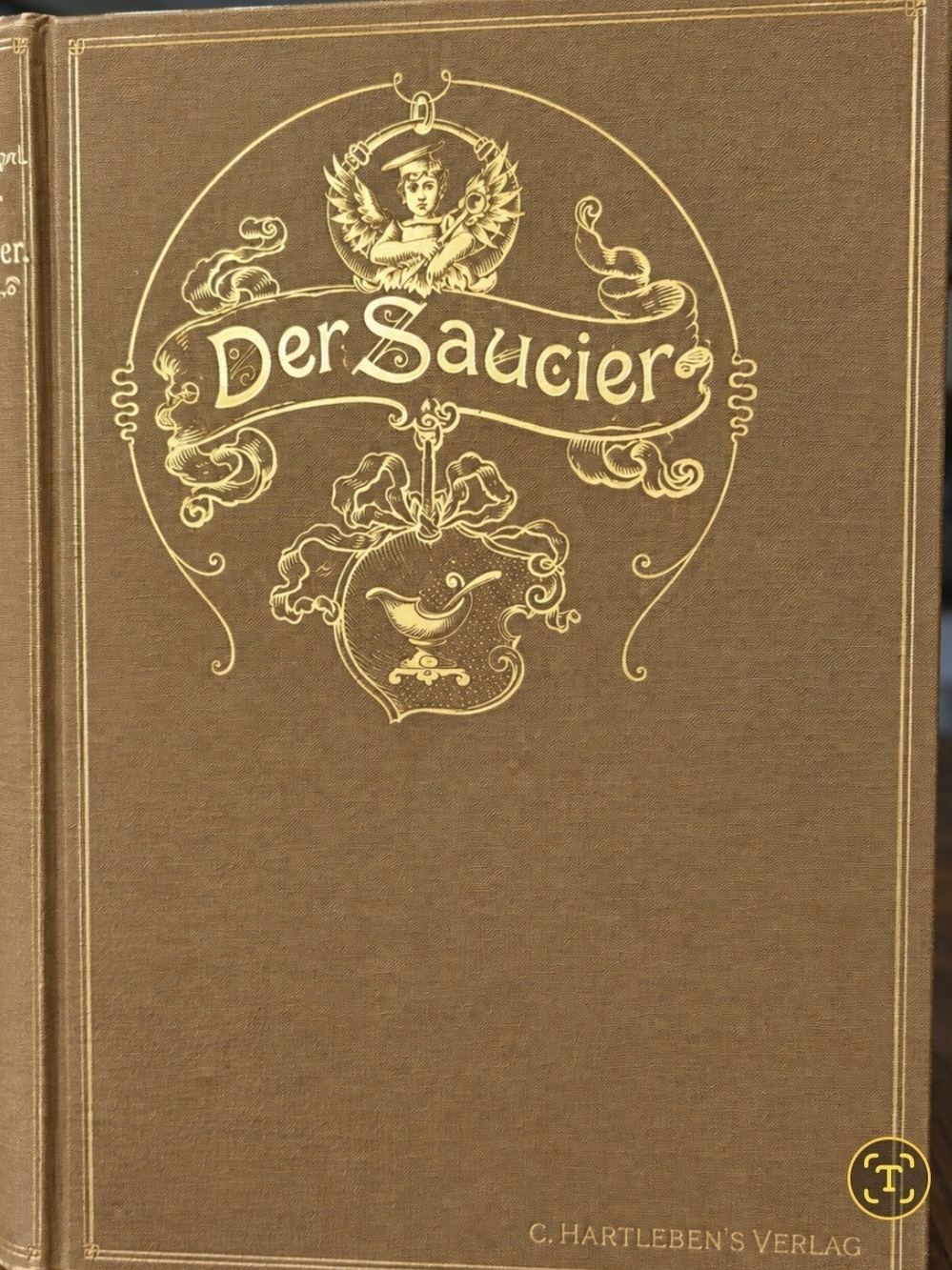 Der Saucier Antique German Cookbook Brown & Gold
